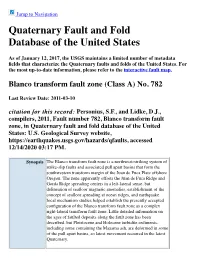 Quaternary Fault and Fold Database of the United States