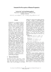Semanticnet-Perception of Human Pragmatics