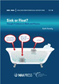 Sink Or Float? Thought Problems in Math and Physics