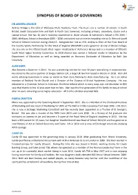 Synopsis of Board of Governors