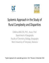 Systemic Approach in the Study of Rural Complexity and Disparities