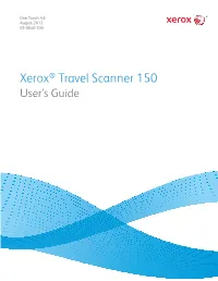 Xerox® Travel Scanner 150 User’S Guide