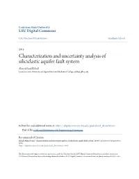 Characterization and Uncertainty Analysis of Siliciclastic Aquifer-Fault