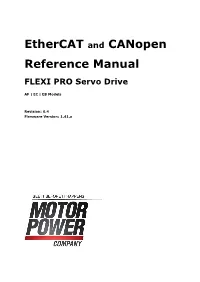 Ethercat and Canopen Reference Manual FLEXI PRO Servo Drive