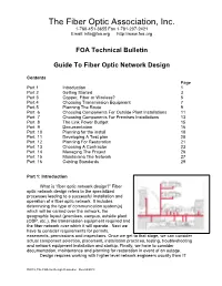 FOA Technical Bulletin Guide to Fiber Optic Network Design