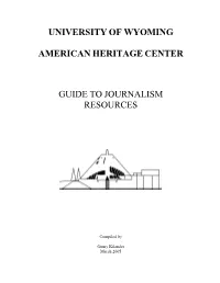 Guide to Journalism Collections