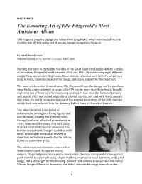 The Enduring Art of Ella Fitzgerald's Most Ambitious Album