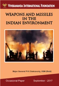 Weapons and Missiles in the Indian Environment
