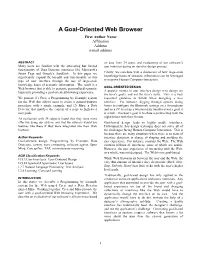 A Goal-Oriented Web Browser First Author Name Affiliation Address E-Mail Address