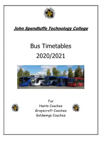 Bus Timetables 2020/2021