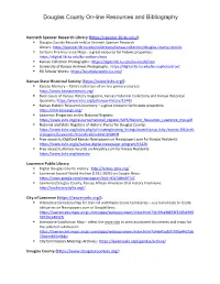 Douglas County On-Line Resources and Bibliography