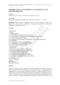 Introduction to Neotropical Entomology and Phytopathology - A