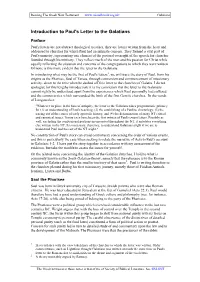 Introduction to Paul's Letter to the Galatians