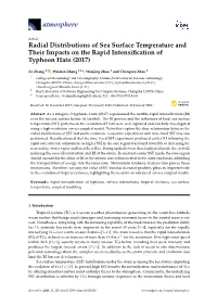 Radial Distributions of Sea Surface Temperature and Their Impacts on the Rapid Intensiﬁcation of Typhoon Hato (2017)