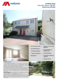 24 Ember Road Salcombe, Devon, TQ8 8FP Fixed Price £70,000