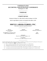 8-K Filed December 8, 2015