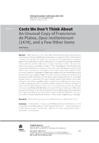Costs We Don't Think About an Unusual