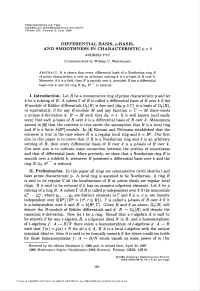 DIFFERENTIAL BASIS, P-BASIS, and SMOOTHNESS in CHARACTERISTIC P > 0 ANDRZEJ TYC