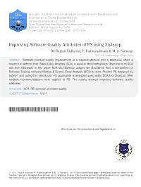 Improving Software Quality Attributes of Psusing Stylecop