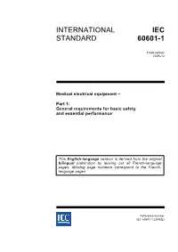 International Standard Iec 60601-1