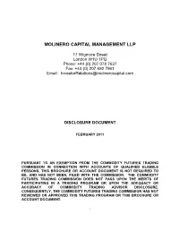 MCM Disclosure Document