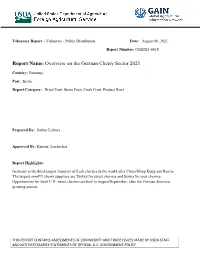 Report Name: Overview on the German Cherry Sector 2021