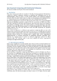 Spin Quantum Computing with Endohedral Fullerenes