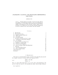 Stochastic Calculus and Stochastic Differential Equations