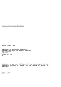 T Cell Selection in the Thymus