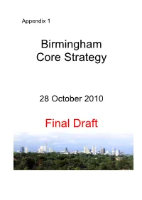 Birmingham Core Strategy Final Draft