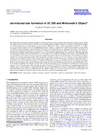 Jet-Induced Star Formation in 3C 285 and Minkowski's Object⋆