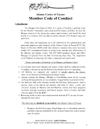 Member Code of Conduct