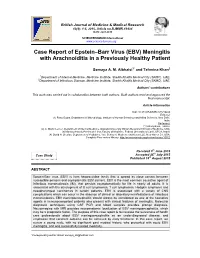 Meningitis with Arachnoiditis in a Previously Healthy Patient