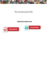 Put Your Records on Tab