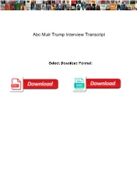 Abc Muir Trump Interview Transcript
