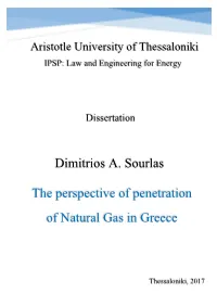 Dimitrios A. Sourlas the Perspective of Penetration of Natural Gas In