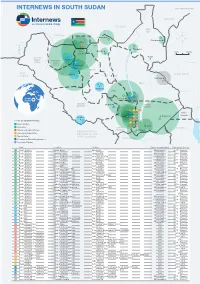 Internews in South Sudan Map Updated May 2020