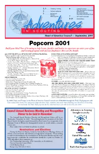 Popcorn 2001 Build Your Ideal Year of Scouting to Help Scouts, Families and Leaders to Experience an Entire Year of Fun and Exciting Program with Just One Fundraiser