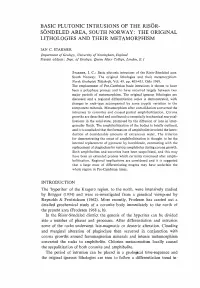 The Original Lithologies and Their Metamorphism
