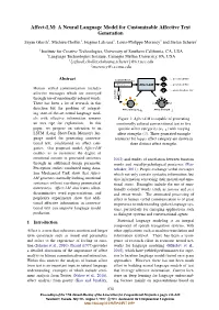 Affect-LM: a Neural Language Model for Customizable Affective Text Generation