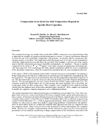 Compression of an Ideal Gas with Temperature Dependent Specific