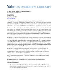 Ivy Plus Libraries, Director of Collections Initiatives Associate University Librarian Yale University New Haven, CT Requisition: 35052BR