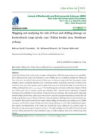 Mapping and Analyzing the Risk of Frost and Chilling Damage on Horticultural Crops (Study Case: Taftan Border Area, Southeast of Iran)