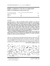 Triroff, an Adaptation of the Device-Independent Troff for Formatting Tri-Directional Text