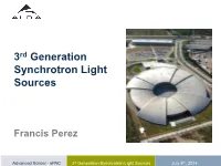 3Rd Generation Synchrotron Light Sources