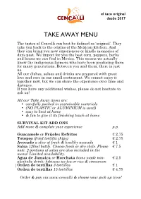 Cencalli 2021 Small Delivery Menu 2Apr21