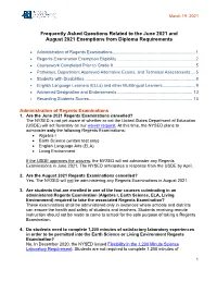 FAQ June and August 2021 Assessments.Pdf
