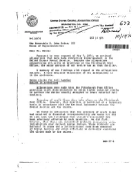 GGD-77-1 Investigation of Alleged Mismanagement in the US
