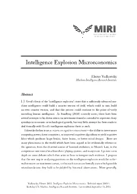 Intelligence Explosion Microeconomics
