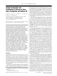 Isotopic Composition and Fractionation of Mercury in Great